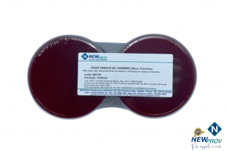 Imagem para o produto Agar Sangue de Carneiro (Base Columbia) pcte c/ 10 placas 90x15mm.